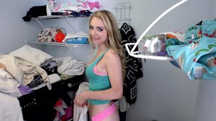 Teen Blondine Niedlich Blowjob Weiß