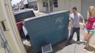 Reality outdoor sex behind the trash can with Alexa Grace