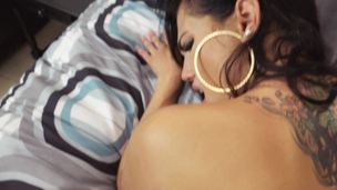 A fine ass Latina with big nipples is showing her love to a man