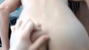 Hot dilettante hotty sucks and rides cock POV