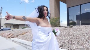 Hottest bride ever is keen to impale her anus on a inflexible cock